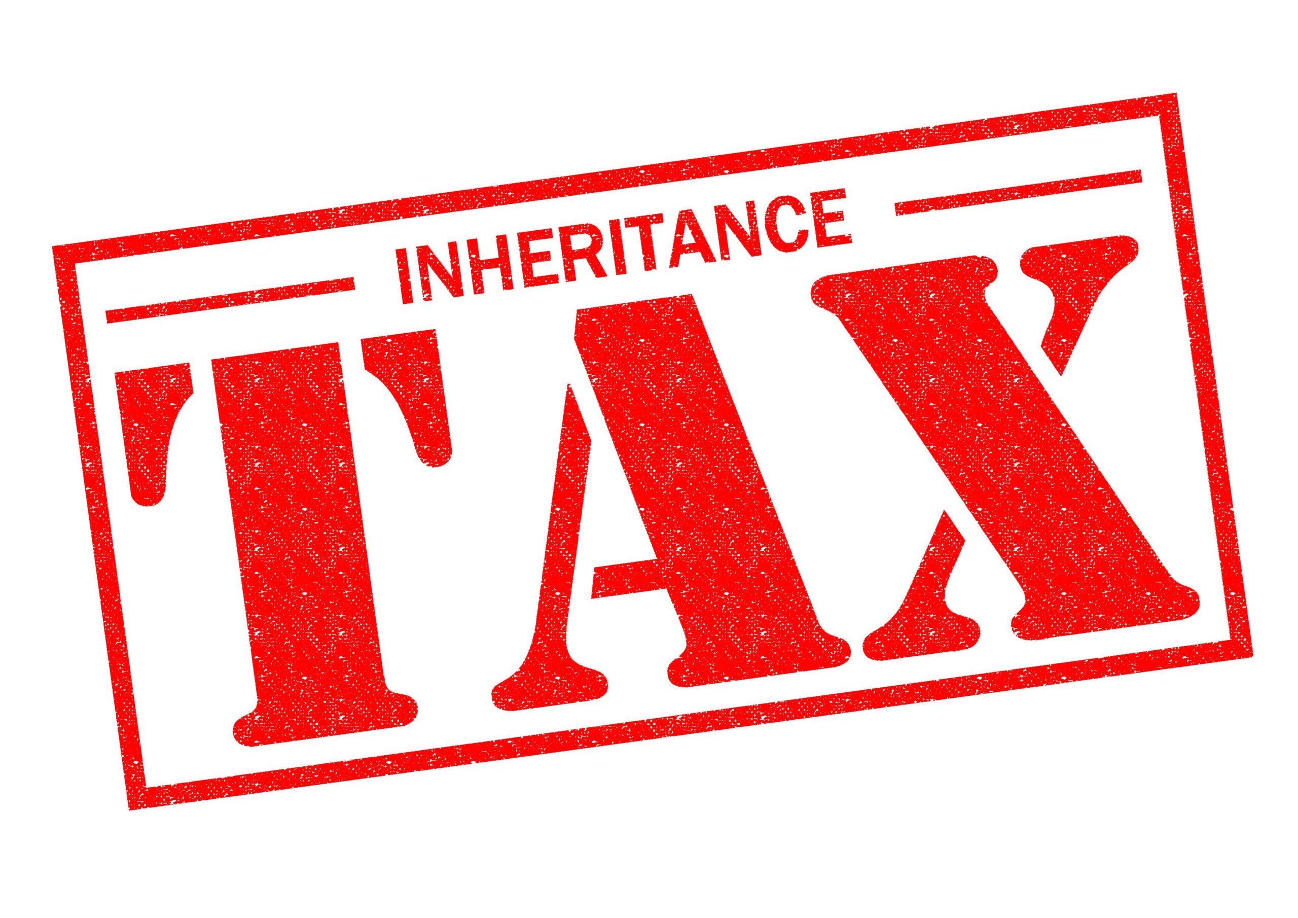 Graphic with 'Inheritance Tax' - inheritance tax receipts