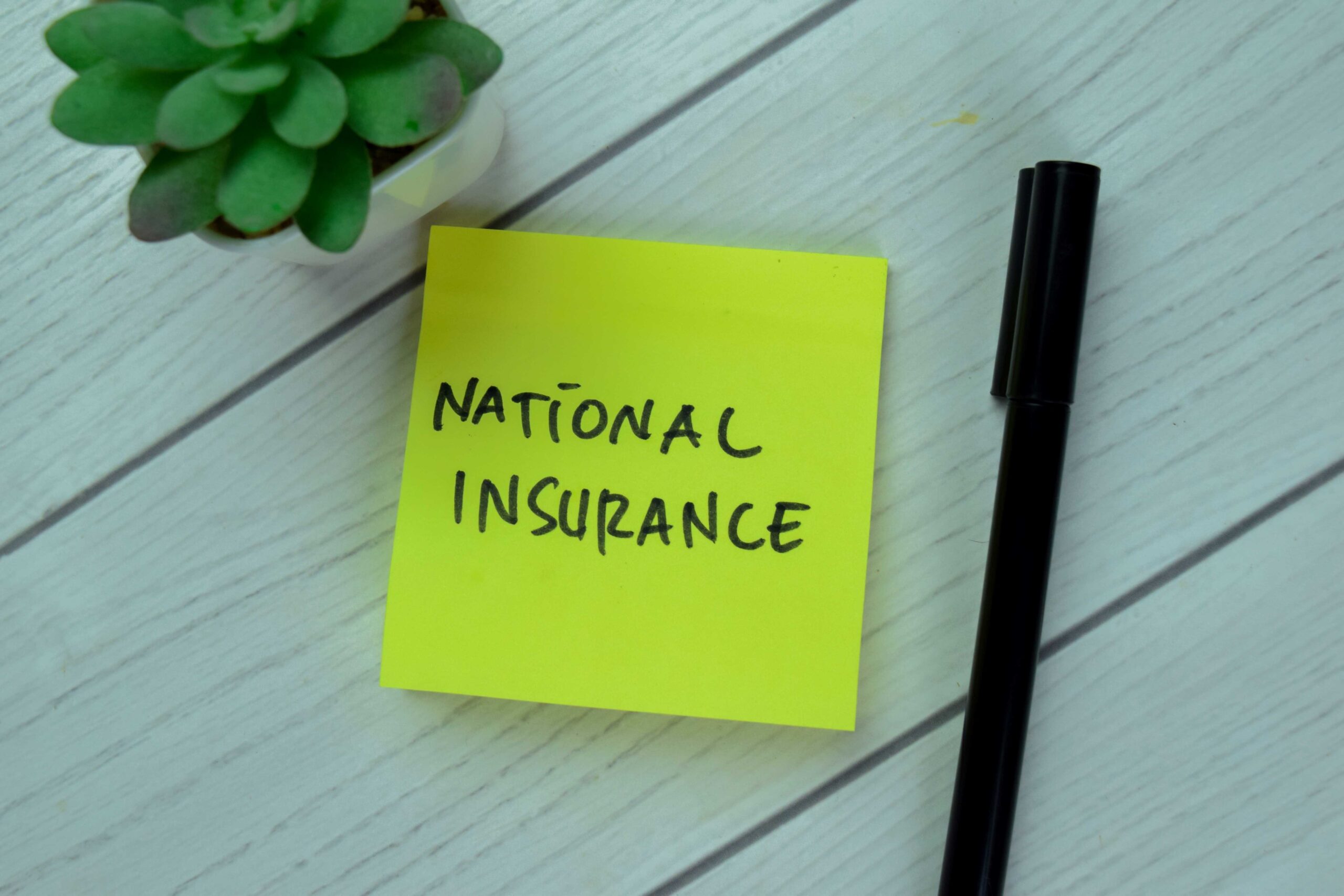 post-it note about national insurance contributions